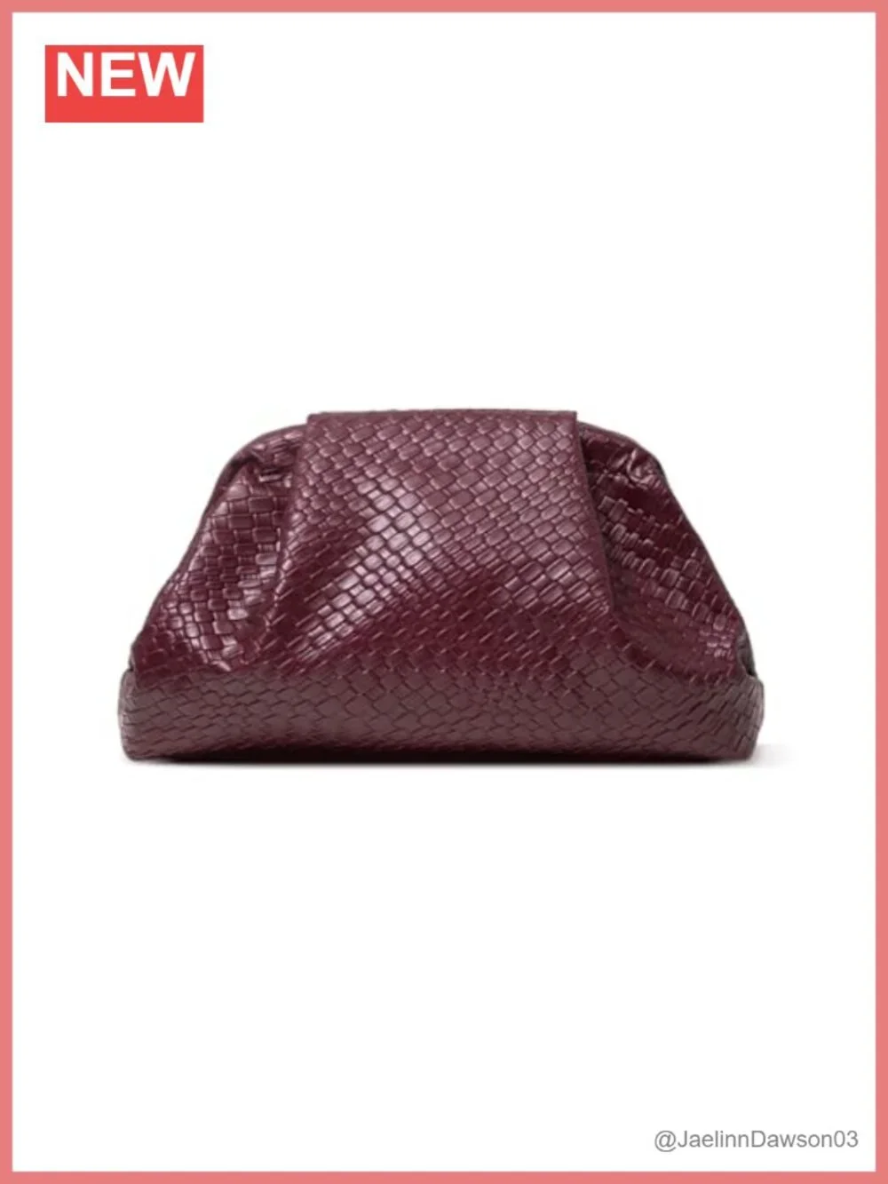 Women's Woven Clutch Purse Evening Bag Faux Leather Handbags Wedding Party